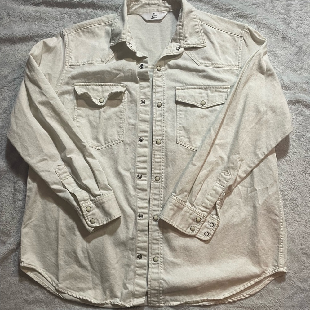 H&M Casual Button Down Shirt in White